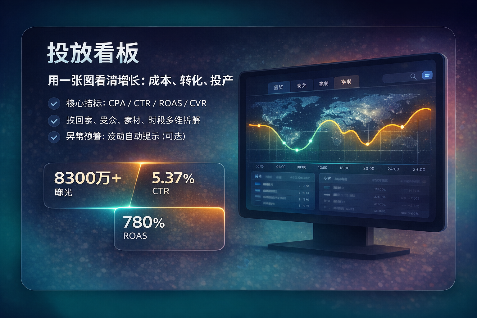 投放后台截图示意